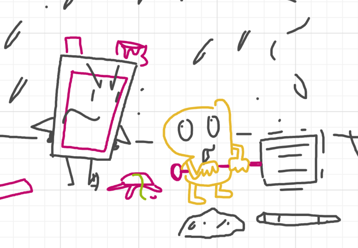 A panel from I've Been Everywhere, Man, episode nine of the Board Boards object show by Furretwalk/WalkingFurret.